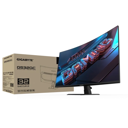 Игровой монитор Gigabyte GS32QC EU (31.5", 2560x1440, VA, 165 Гц, HDMI+DP, изогнутый)